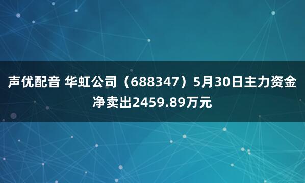 声优配音 华虹公司（688347）5月30日主力资金净卖出2459.89万元