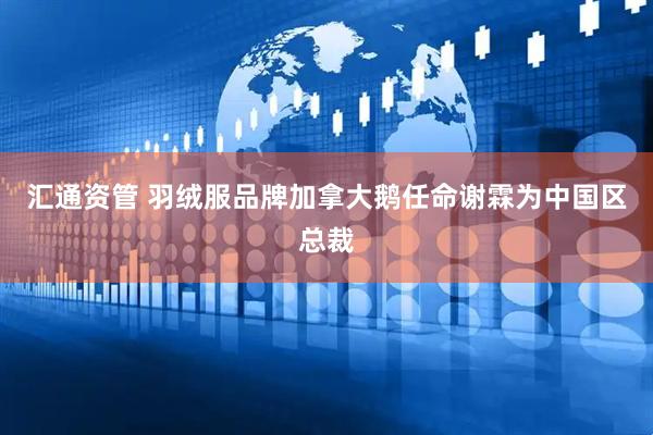 汇通资管 羽绒服品牌加拿大鹅任命谢霖为中国区总裁