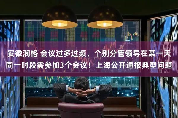 安徽润格 会议过多过频，个别分管领导在某一天同一时段需参加3个会议！上海公开通报典型问题