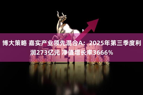 博大策略 嘉实产业领先混合A：2025年第三季度利润273亿元 净值增长率3666%